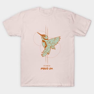 Humming bird Moving on mandala T-Shirt